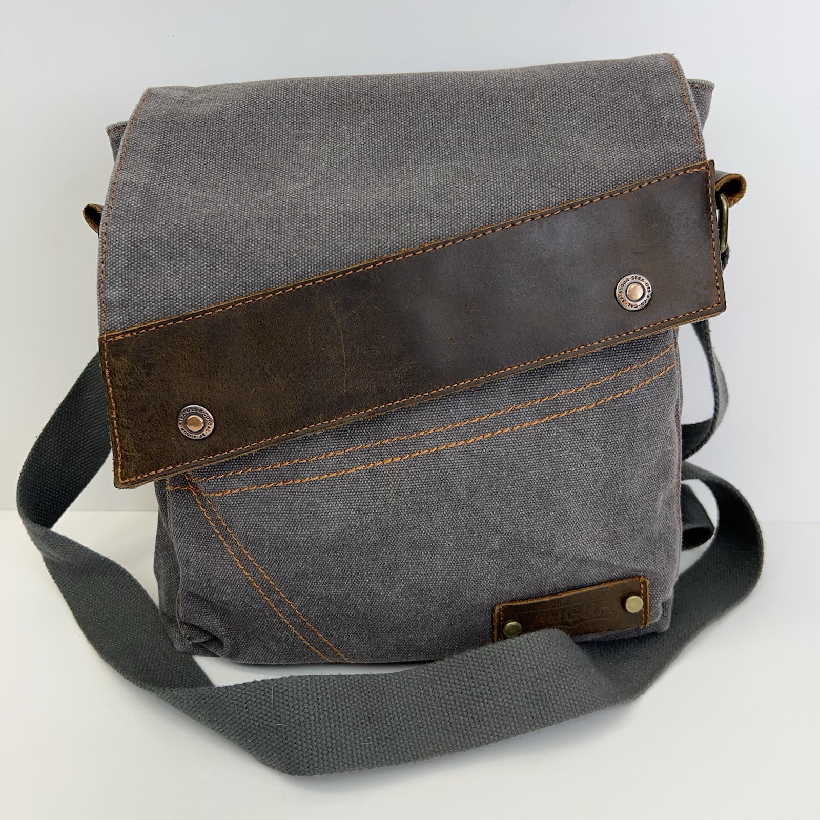 AUGUR Crossbody Canvas Leather Bag Outdoors Military Messenger Shoulder Travel