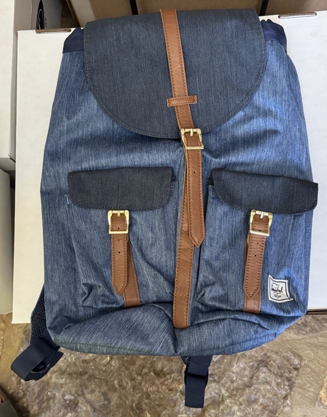 Herschel Supply Co. Men’s Little America Backpack Navy and Denim – New With Tags