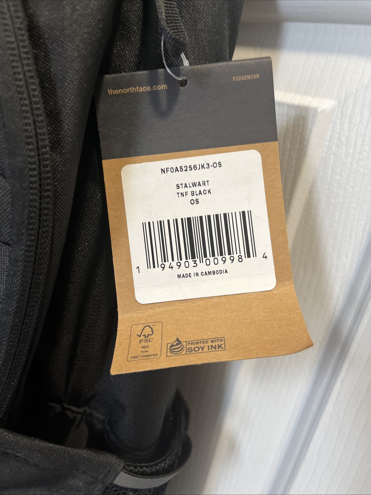 The North Face Men’s Stalwart Backpack Black Bag “Bill” New NWT