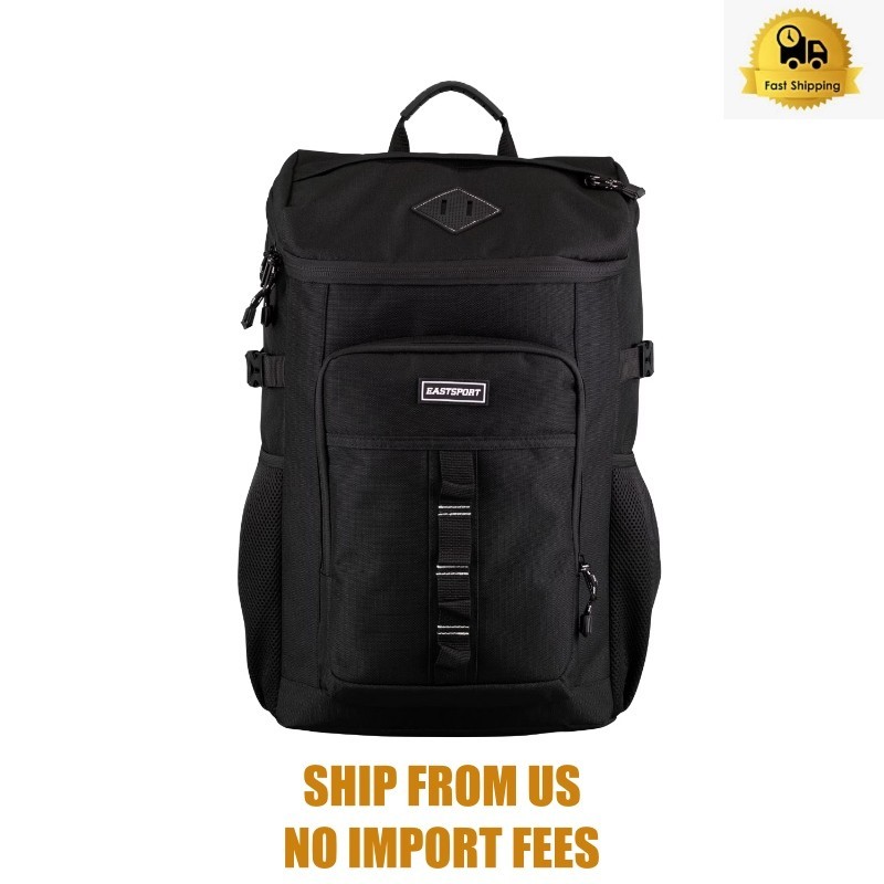 Eastsport Unisex 18″ Victory Top Loader Backpack, Black