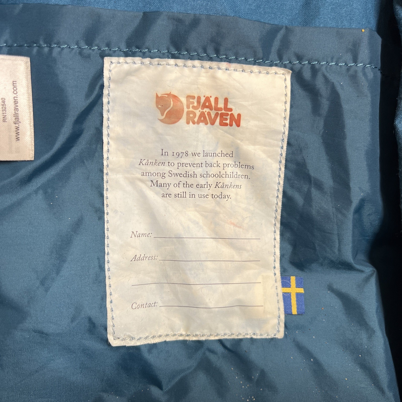 Fjallraven Kanken Classic Pack Blue Backpack Bag Style 23510 See Pictures