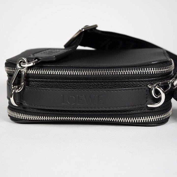 LOEWE Mini Camera Crossbody Bag Black Leather Shoulder Bag C660R41X02