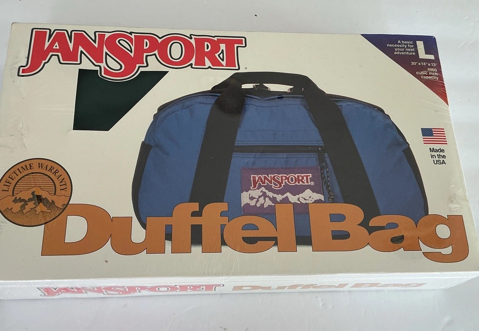 Vintage Jansport Large Duffel Bag (30 “x 14”x 13”) Green NEW In Box