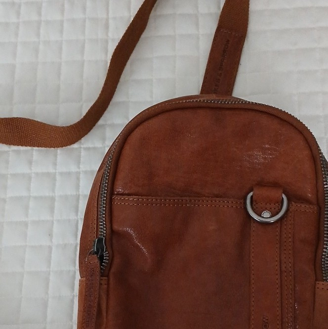 Spikes & Sparrow Brown Men’s Crossbody Bag Adjustable Strap Outer Pockets
