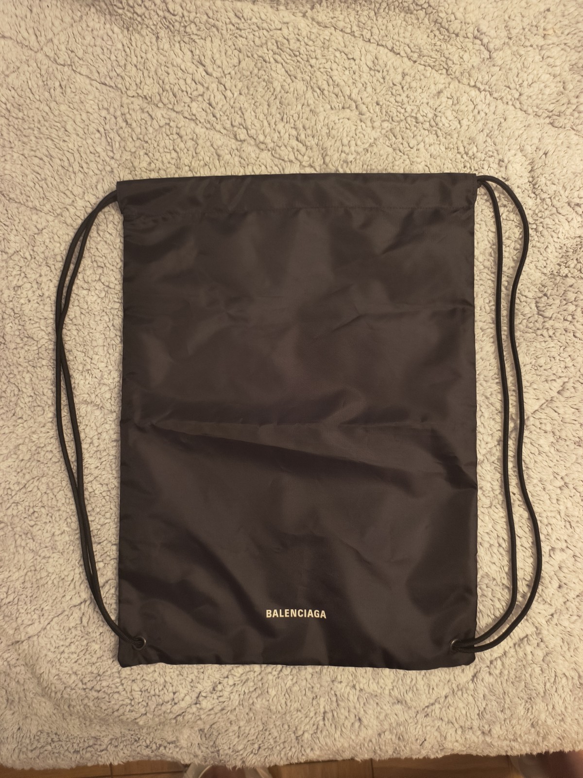 NEW Balenciaga Black EXPLORER Drawstring Backpack Sz 19.5 X 14 Inch