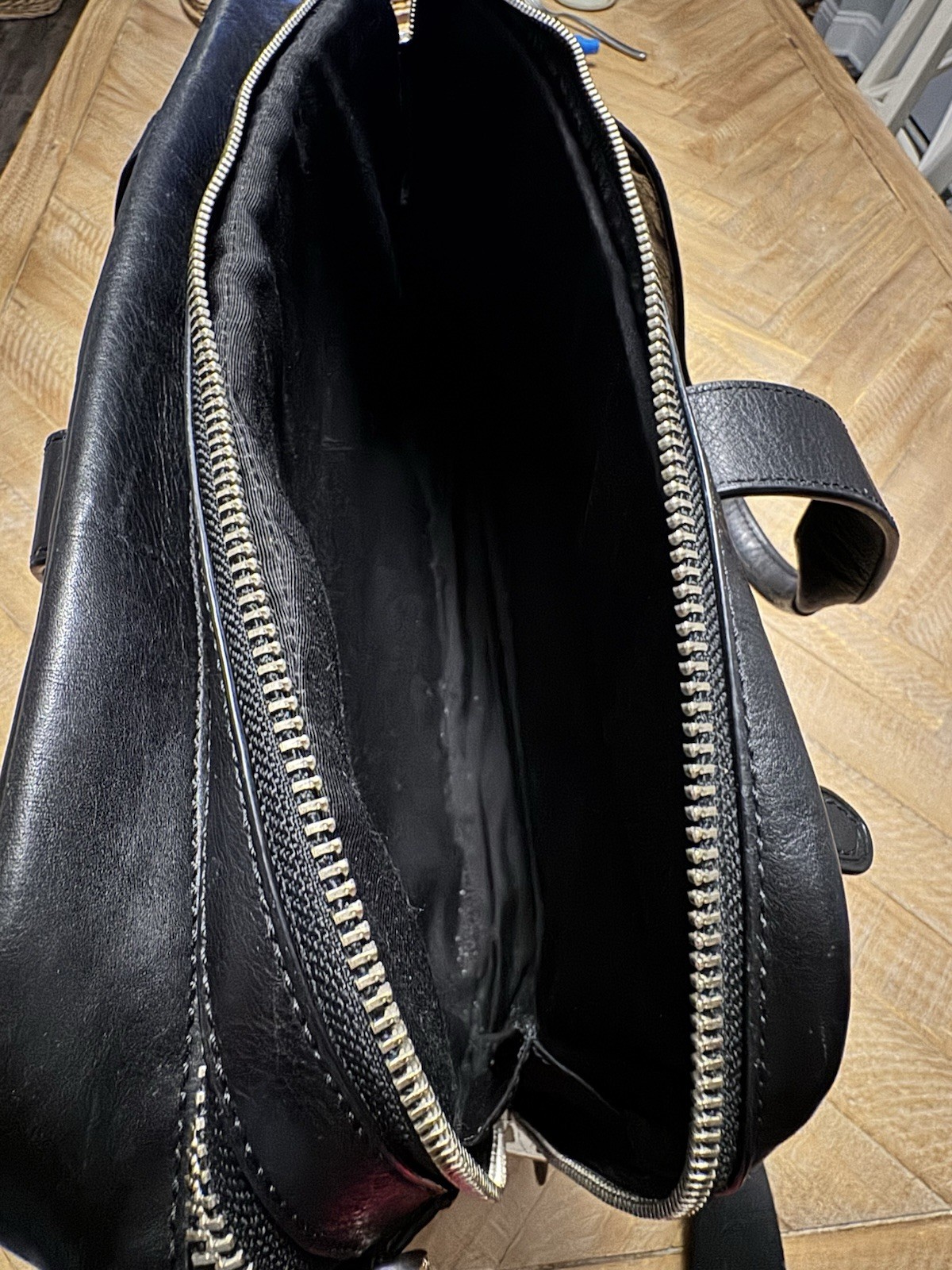 COACH Slim Leather Briefcase Black Vintage Coach