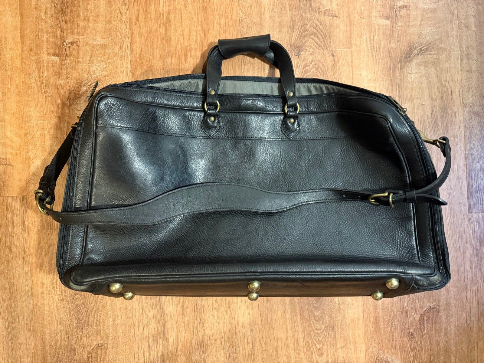 Glasser Designs: Large Black Leather Bag. Excellent condition.