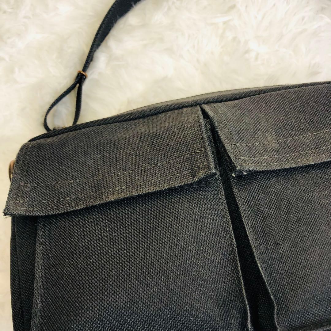 Authentic Yoshida Kaban Porter Collaboration Shoulder Bag 14x23cm Black Canvas