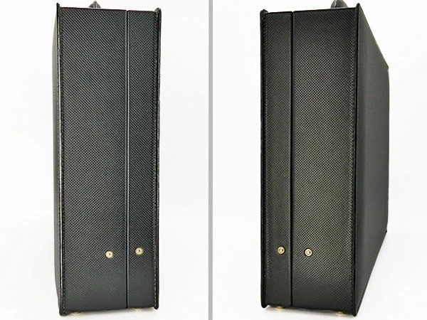 BOTTEGA VENETA Marco Polo Attaché Case 17.7″x12.4″x3.9″ Black Leather Italy
