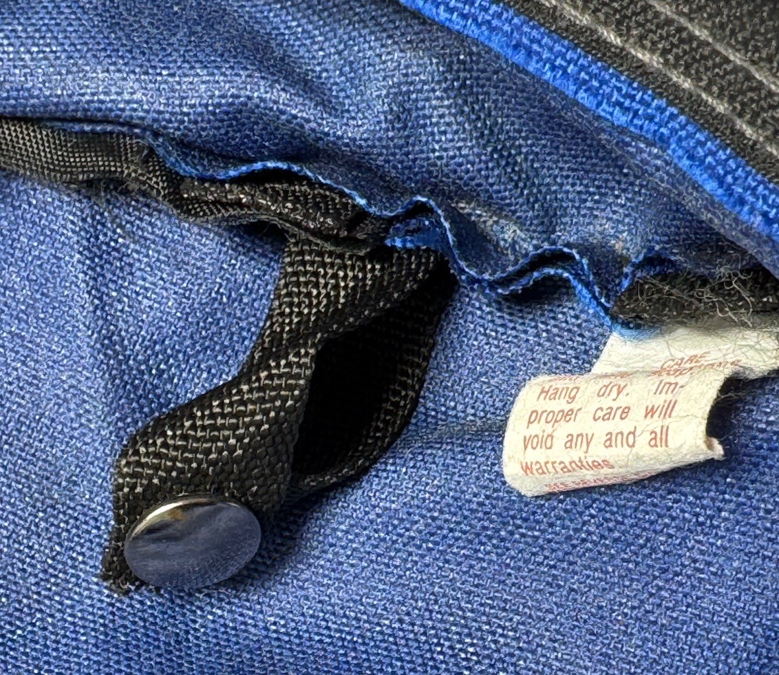 VTG JanSport Leather Bottom Backpack Blue School Bag Back Pack 90s Gorpcore Y2K
