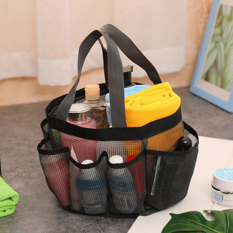 Mini Summer Beach Mesh Nylon Grocery Bag Carrying Tote Picnic Multi Pocket