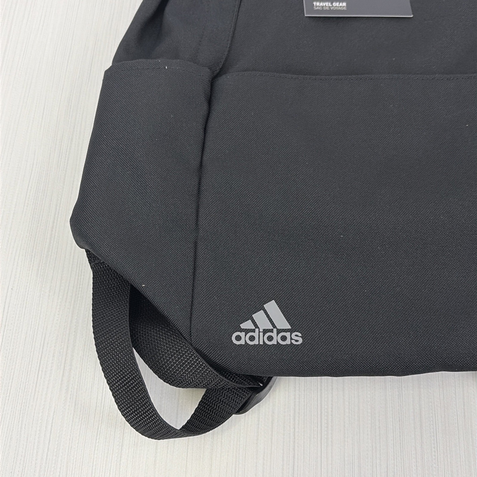 Adidas Golf Medium Black Backpack Bag 3 Gray Stripe DW9445 NWT