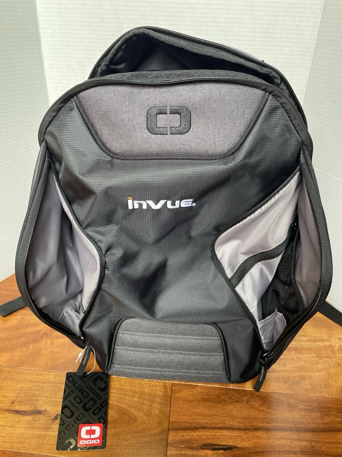 OGIO Hatch Black Backpack Work School Bag Multi Pocket Adjustable, Branded