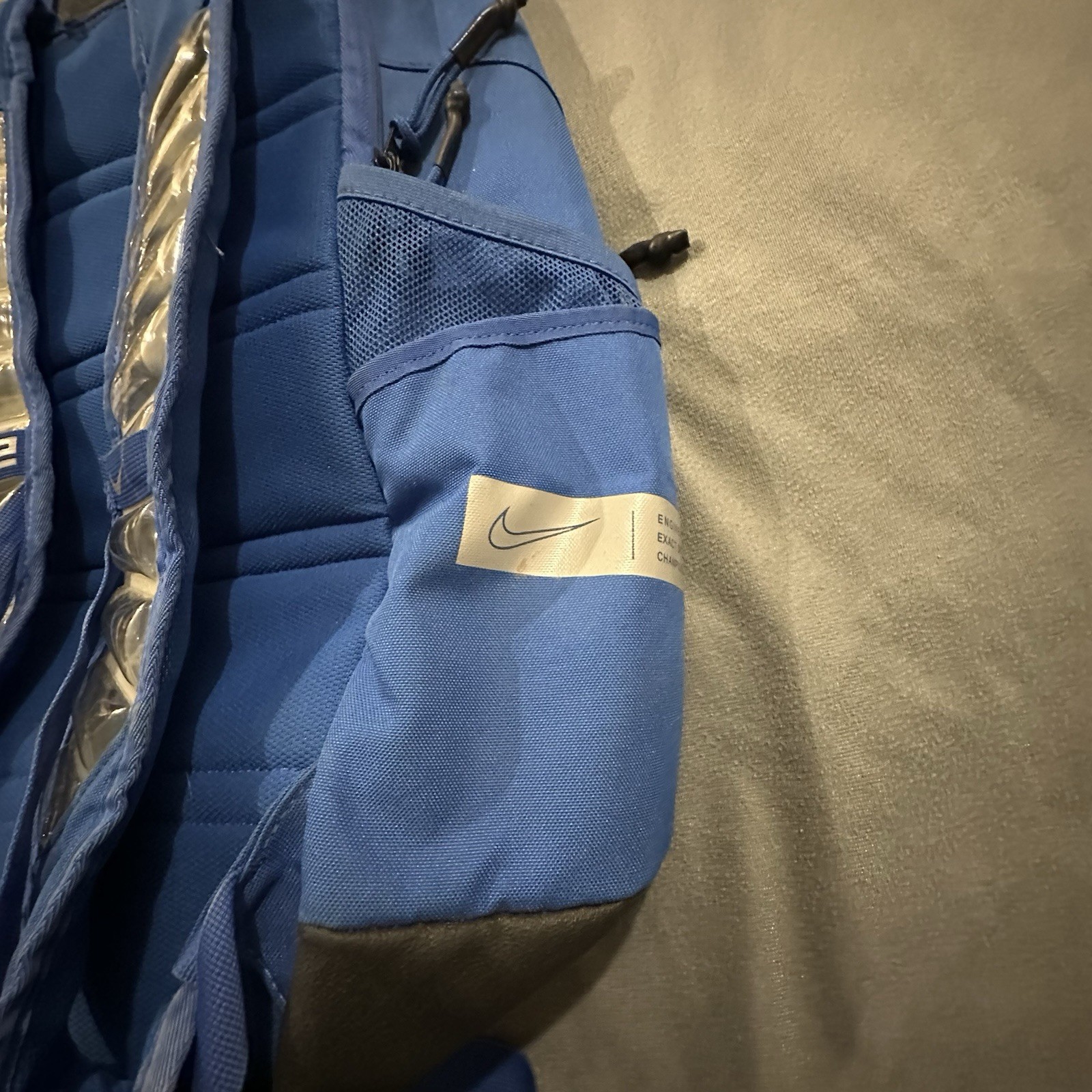Nike Elite Pro 32L Basketball Backpack Embroidered Swoosh Royal Blue Adjustable