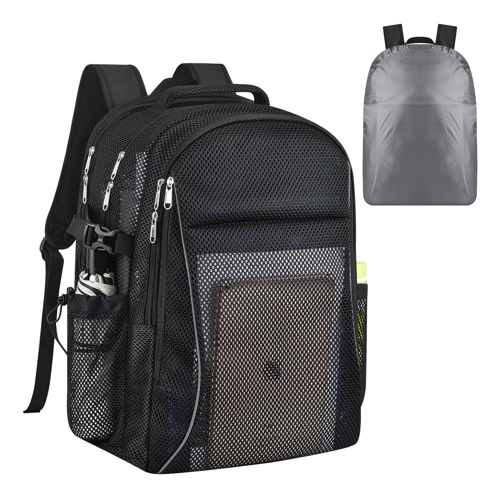 Heavy Duty X-Large Mesh Backpacks for Adults,Semi-Transparent college Backpac…