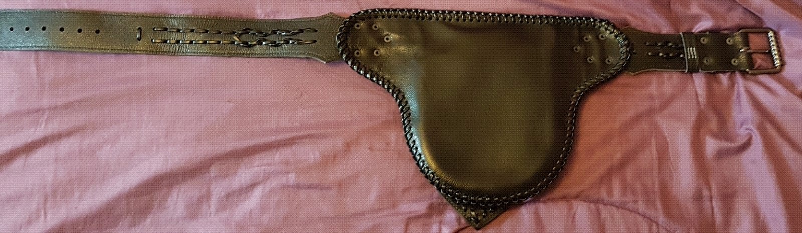 Leather Python snakeskin Utility Belt Pouch Biker Bag Steampunk Phone Mobile