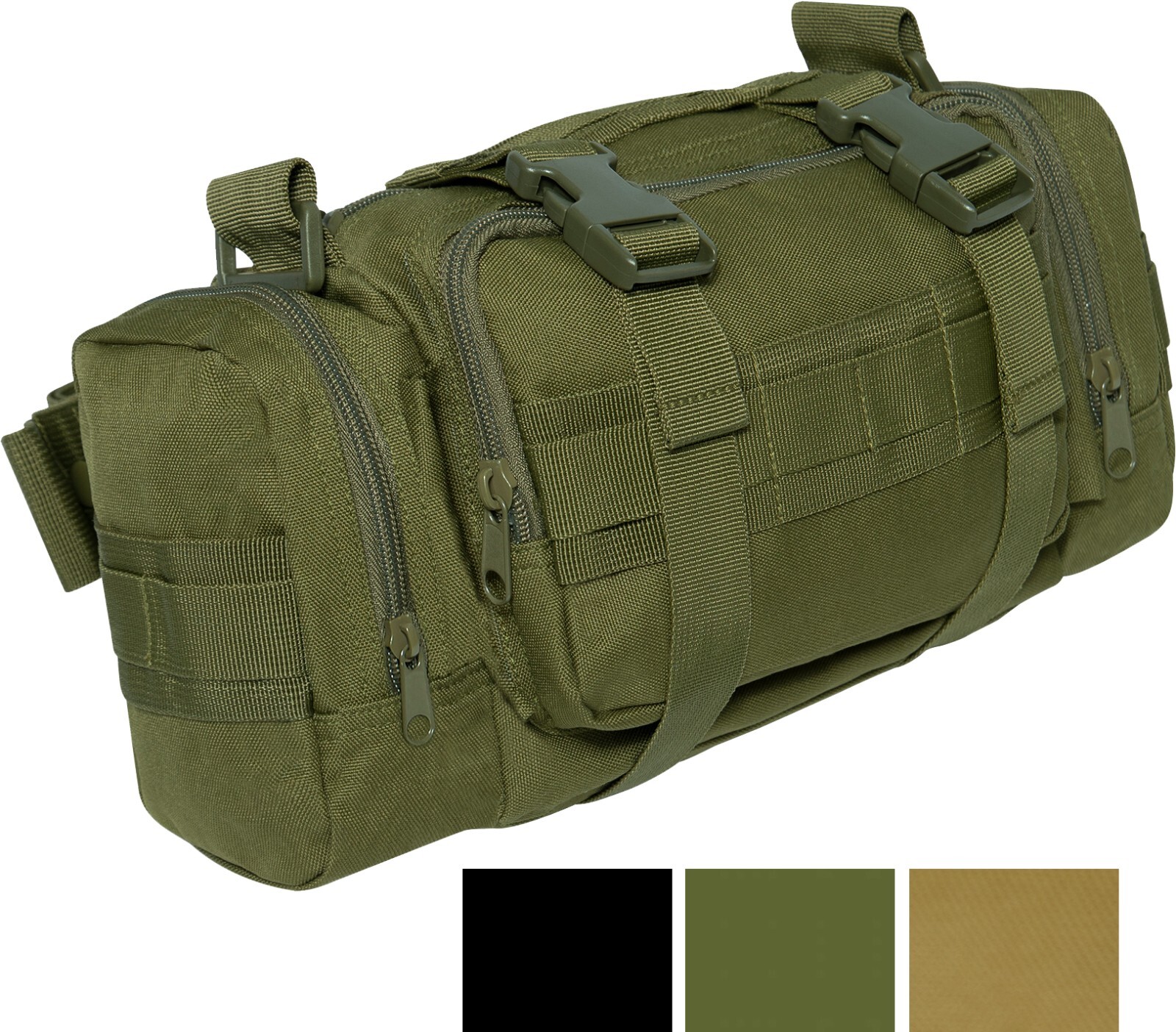 Tactical Convertible Shoulder Crossbody Bag to Military MOLLE Fanny Waist Pack