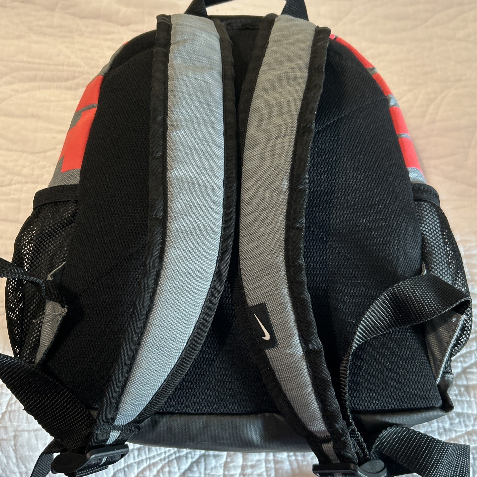 Nike Brasilia Just Do It Mini Backpack Cool Grey Black Racer Pink 13” x 10” x 5”