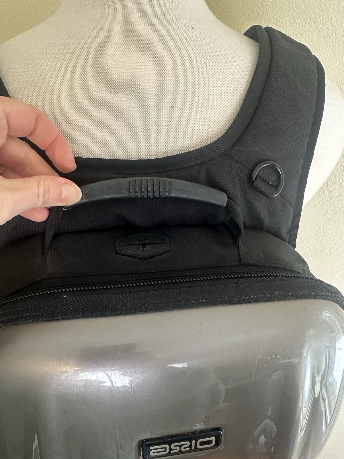 Axio Harodesign Hardshell Hardcase Backpack Motorcycle Laptop Slate Gray Silver