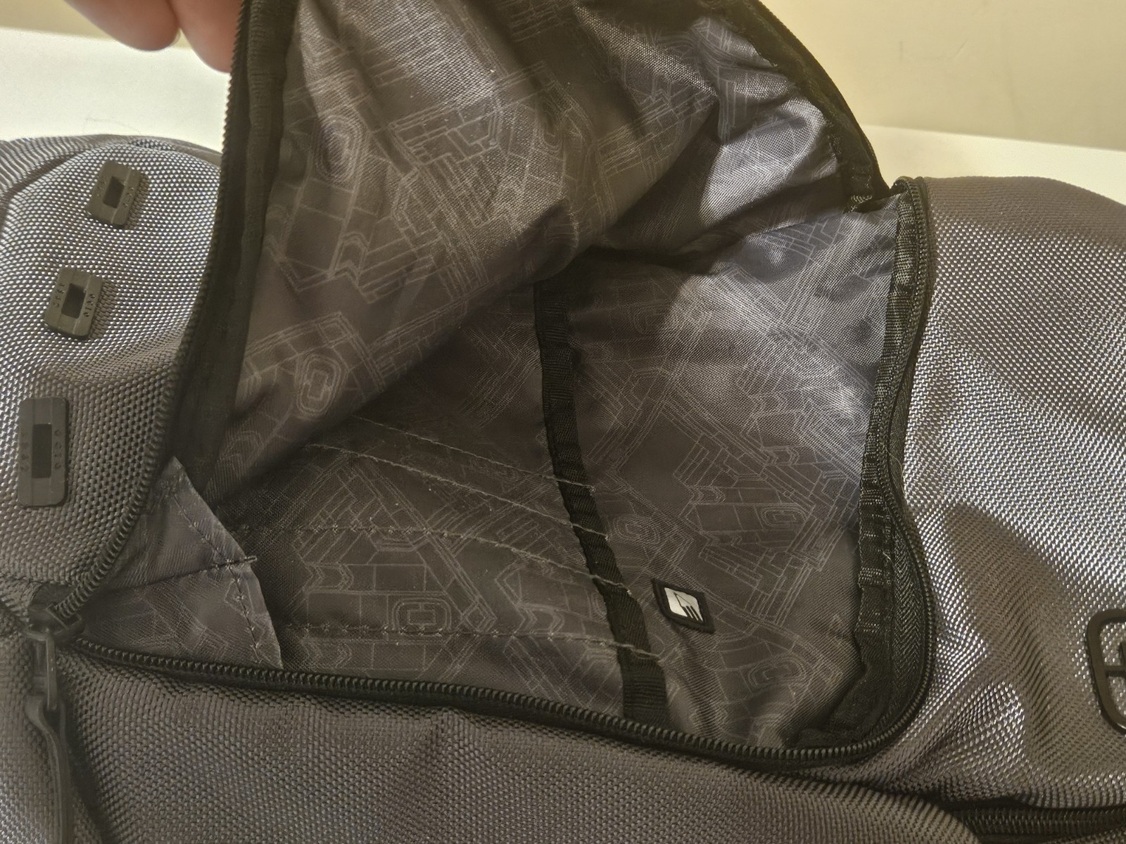 OGIO® Ace Pack, Gray, Brand New Backpack, 1680D, 1,450 cu. in./22.1 L, PADDED