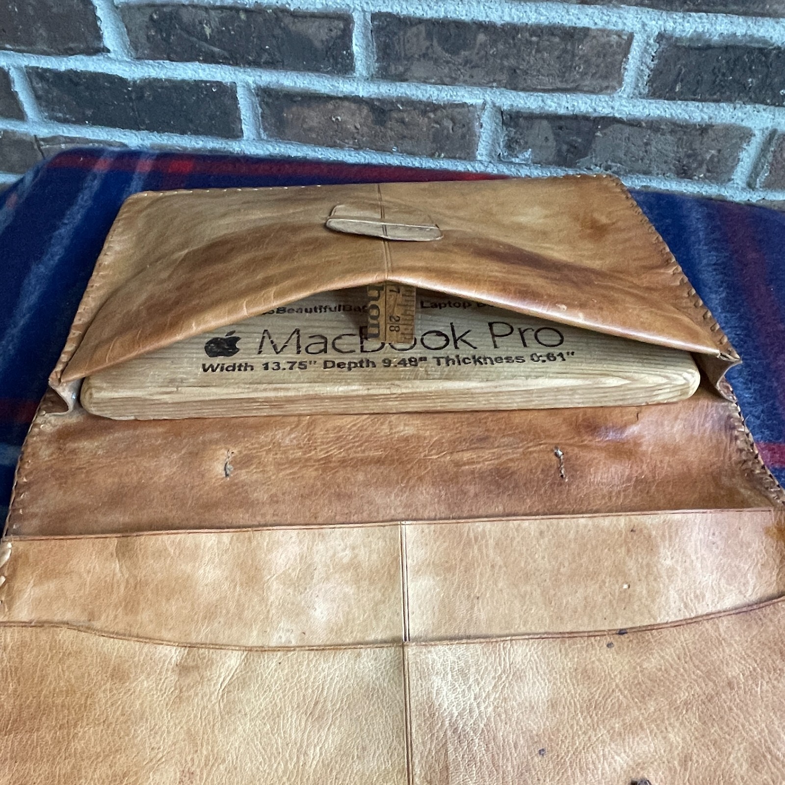 HANDMADE VINTAGE 1970s PYTHON SNAKE SKIN LEATHER MACBOOK BRIEFCASE BAG R$1498