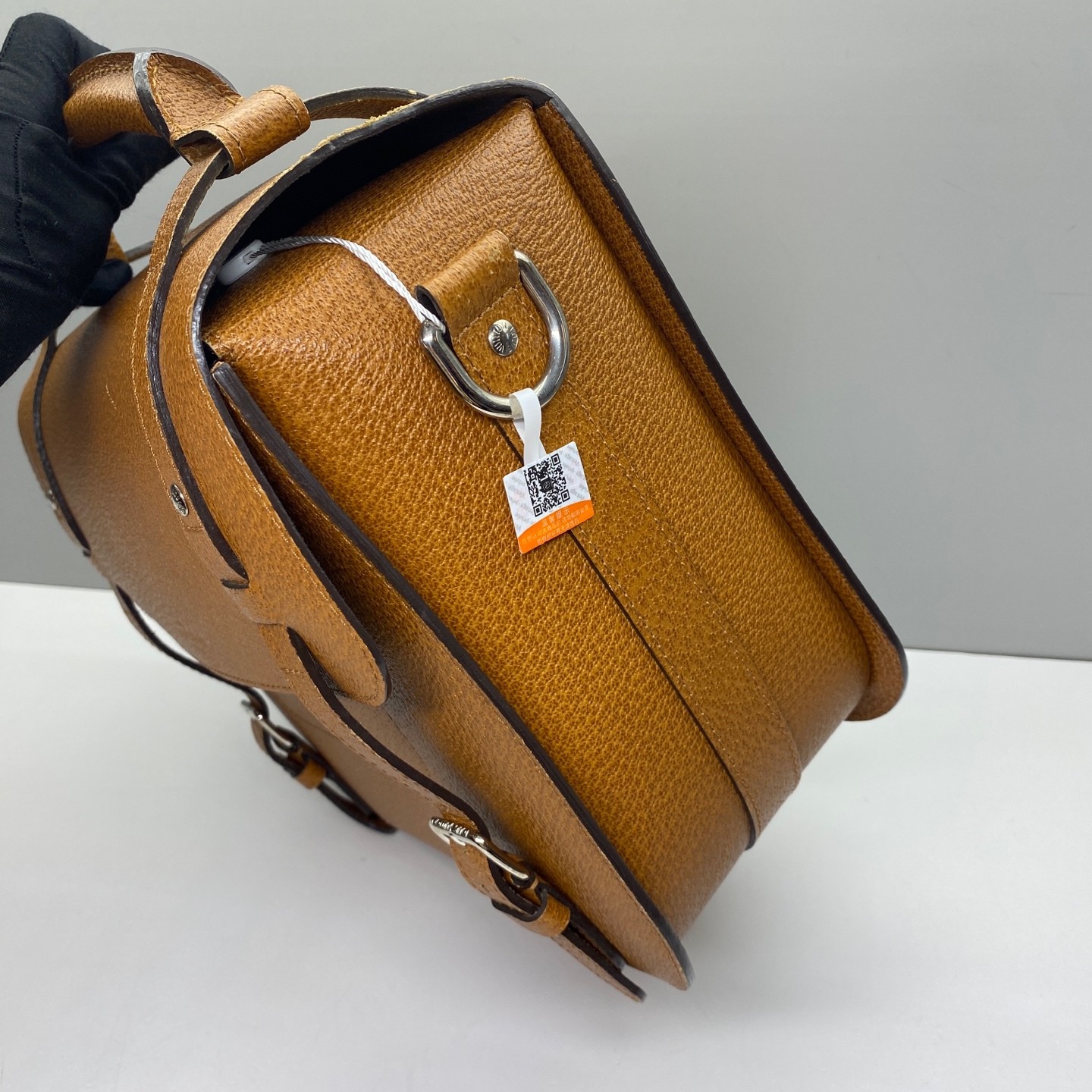 Louis Vuitton Pre-Owned Authentic Brown Leather Messenger Bag 26x28x12cm