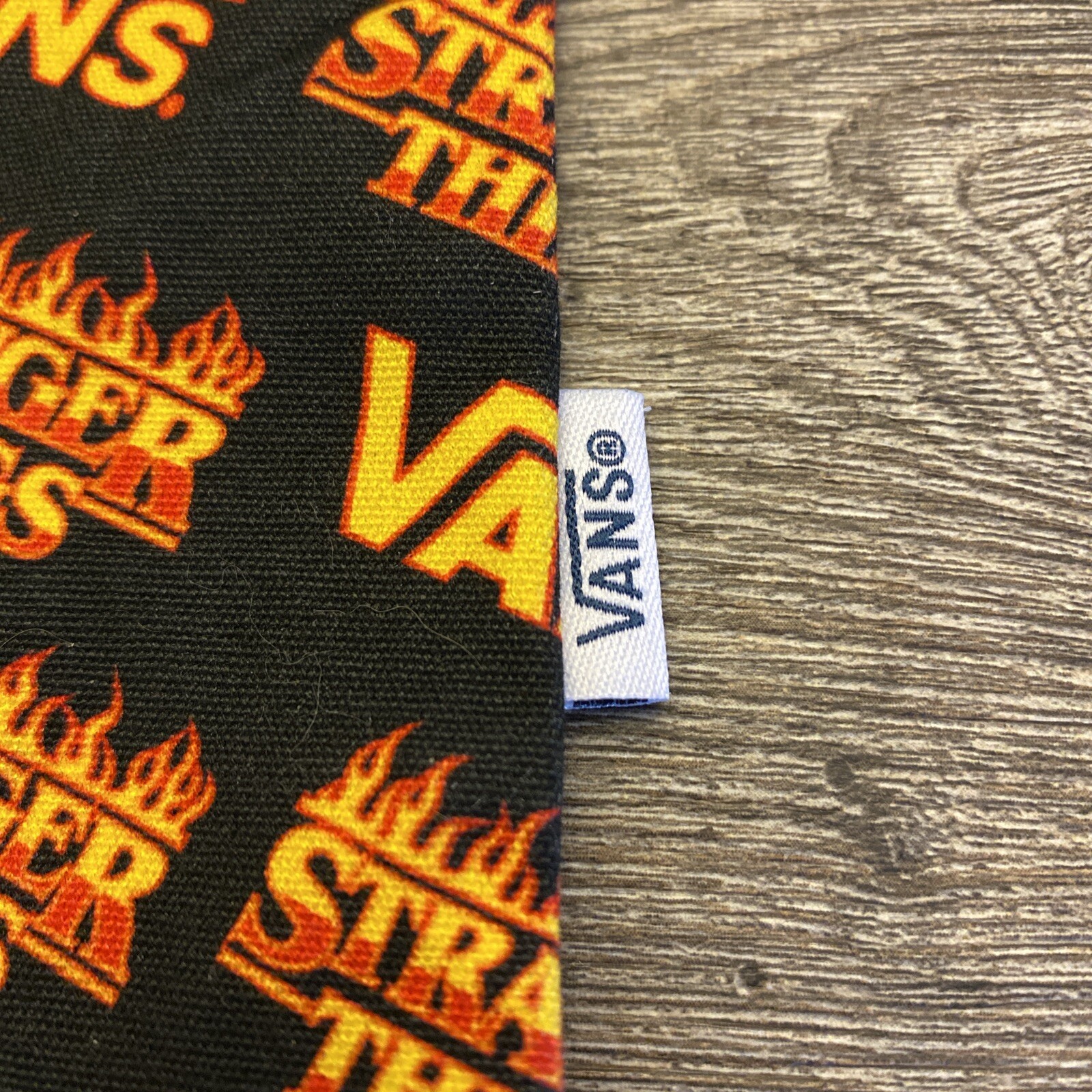VANS Stranger Things Custom Bag Cinched Drawstring Canvas Shoe Pouch 12 X 15”