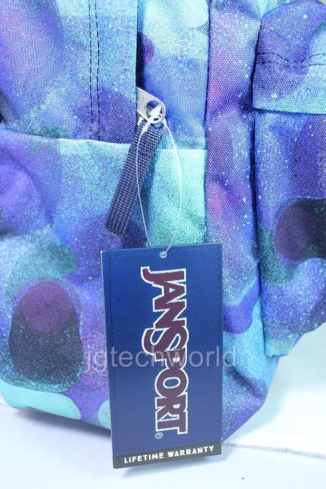 New Jansport Superbreak Classic Backpack Multi Lava Lamp School Bag Blue Green