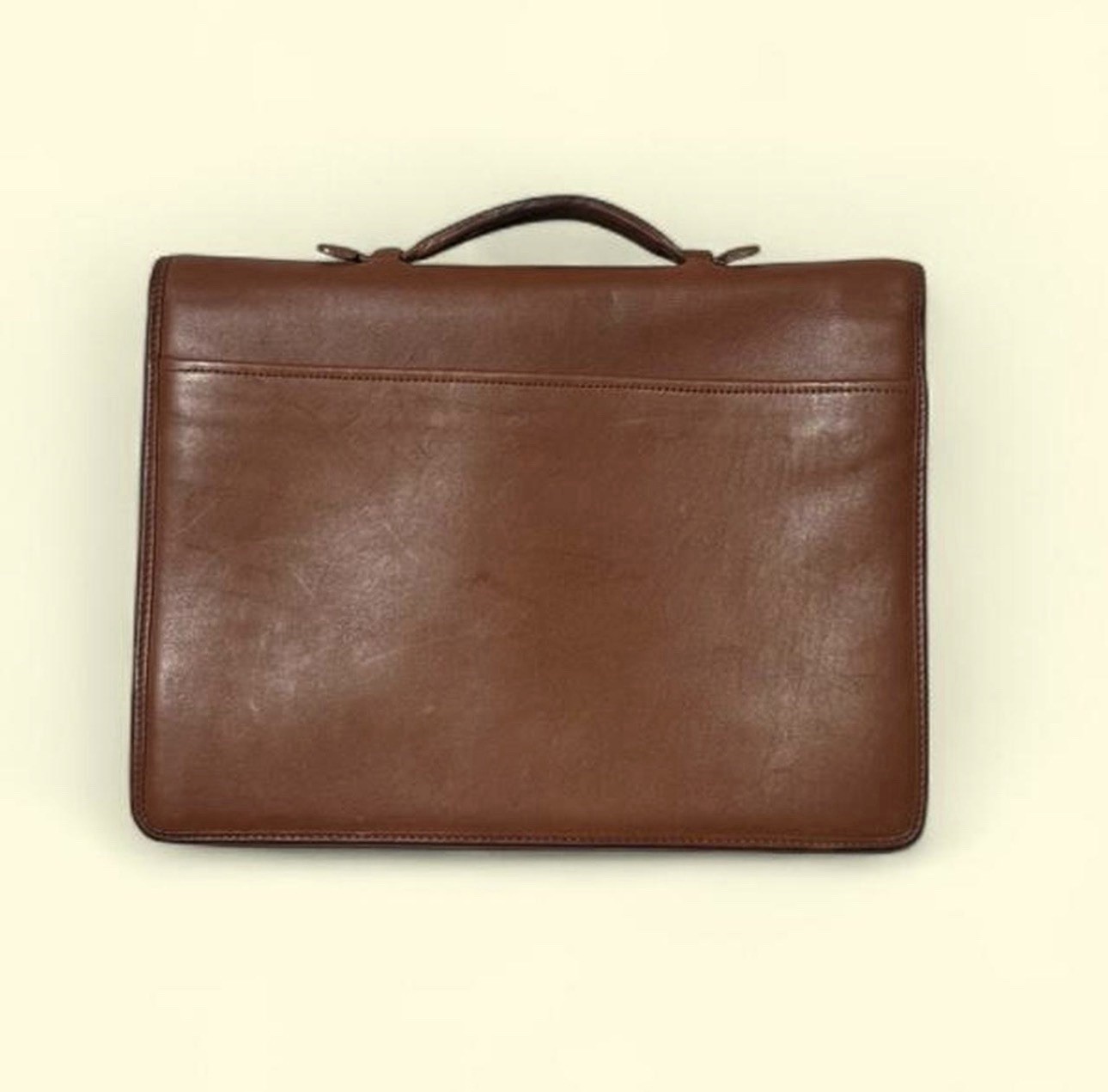 Coach Brown Men’s Briefcase/Document Case Turn Lock, Adjustable Strap, Pockets