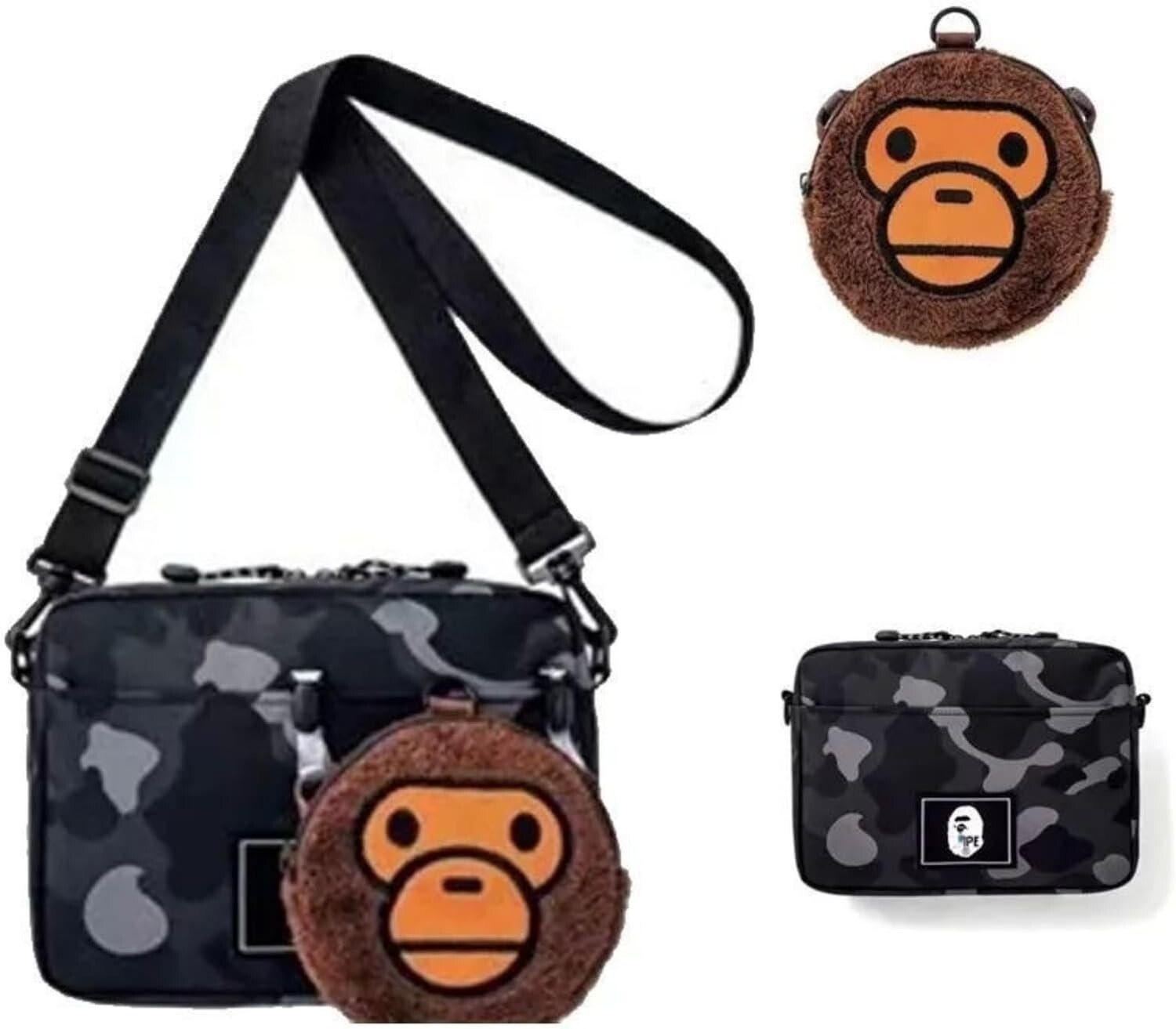 BAPE KIDS by A Bathing Ape BAPE Shoulder Bag & Milo Pochette 2022 from Japan