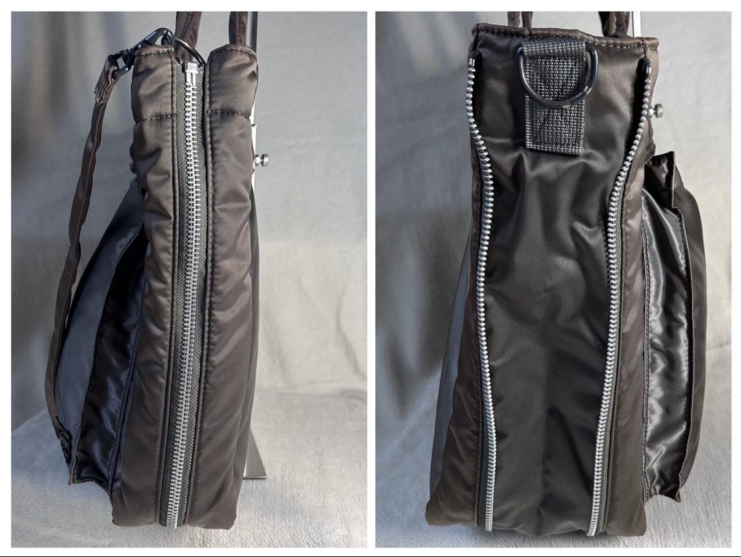 Porter Tanker Helmet Tote Bag 2-Way Expandable Silver Gray
