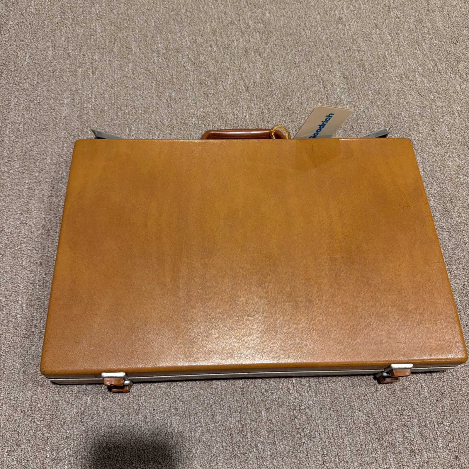 Samsonite Classic Brown Hard Shell Slim Briefcase Vintage 1960s 70s MCM