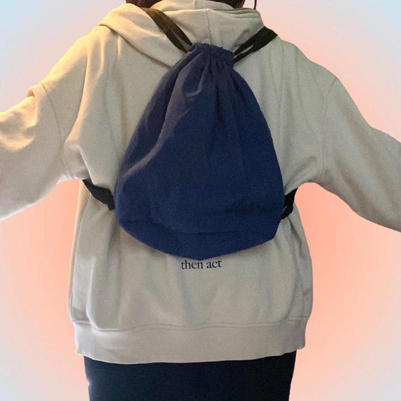 Aeropostale Blue Draw Sting Backpack