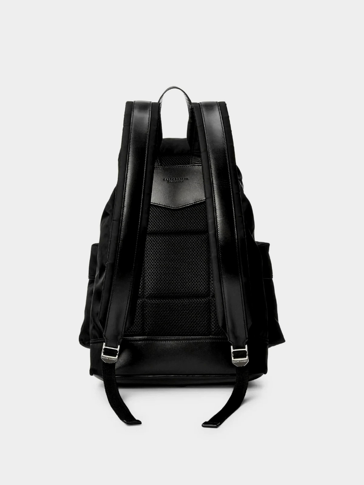 Ralph Lauren Purple Label Black Nylon Leather Twill Backpack New RRP £1,695 UK