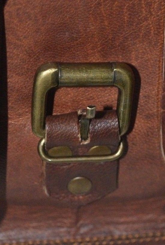 New Handmade Brown Leather Messenger Satchel Bag Shoulder Laptop Bag Briefcase