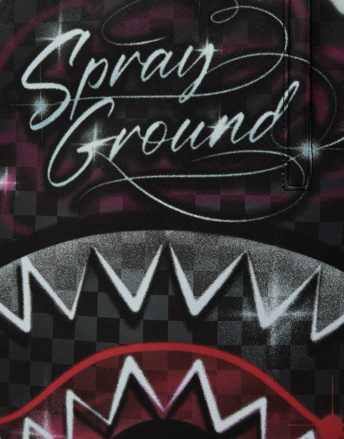 SPRAYGROUND AIRBRUSHED SHARK BACKPACK GRAFFITI SCHOOL BAG B8708 BLACK