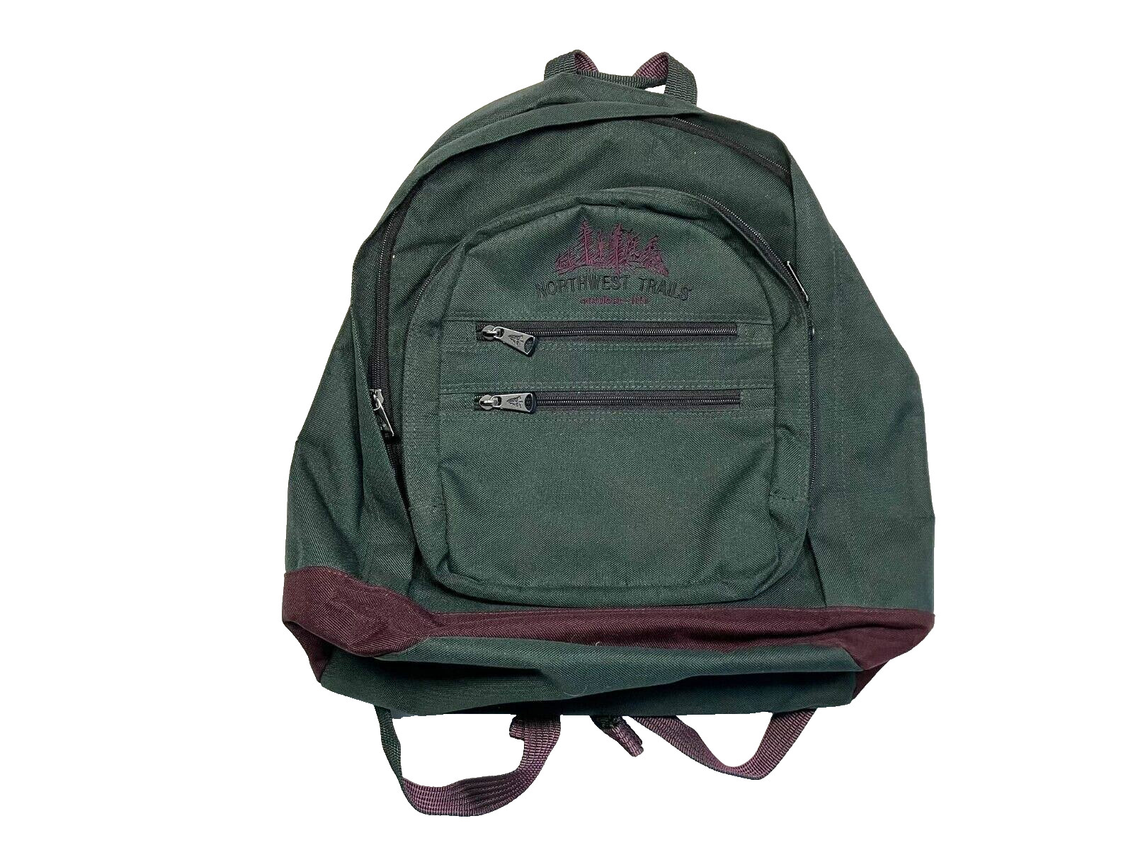 Vtg NORTHWEST TRAILS Green OUTDOOR LIFE BACKPACK Hike Trail Camping Gear Gym Ba