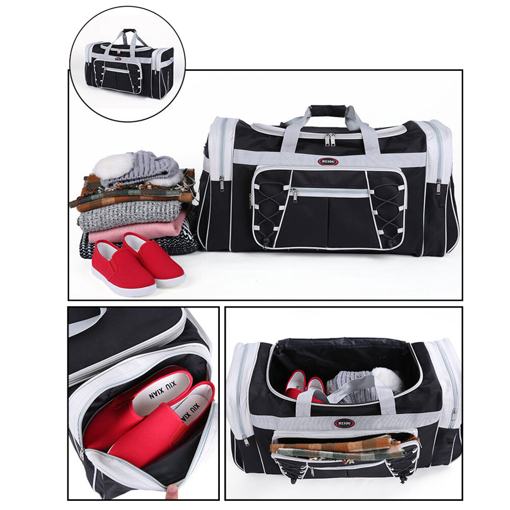 72L Large Duffle Bag for Men Women Foldable Travel Luggage Weekender Bag w Strap