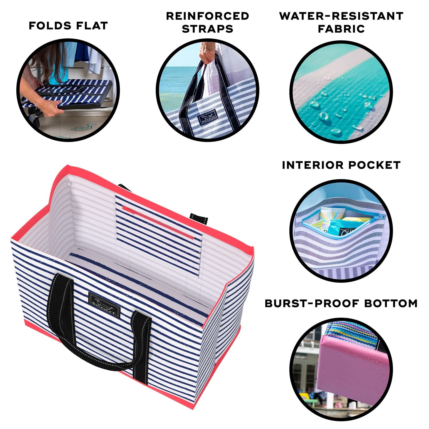 Original Deano Utility Tote Large – Collapsible Picnic, Beach, Pool, Lake Car…