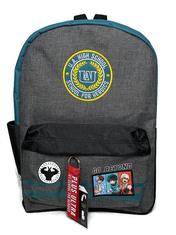 My Hero Academia Backpack School Book Bag Patches UA Class 1-A Laptop Sleeve MHA