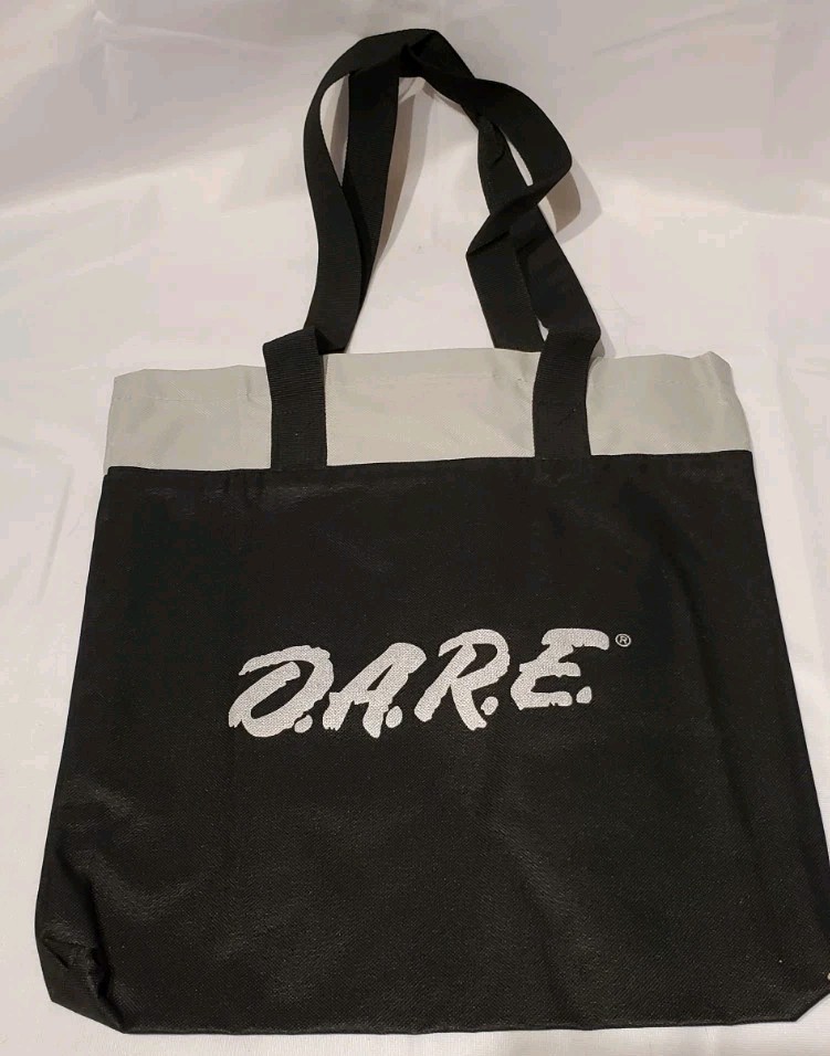 NEW Vintage DARE To Resist Drugs and Violence Handle Canvas Tote Bag School 90’s