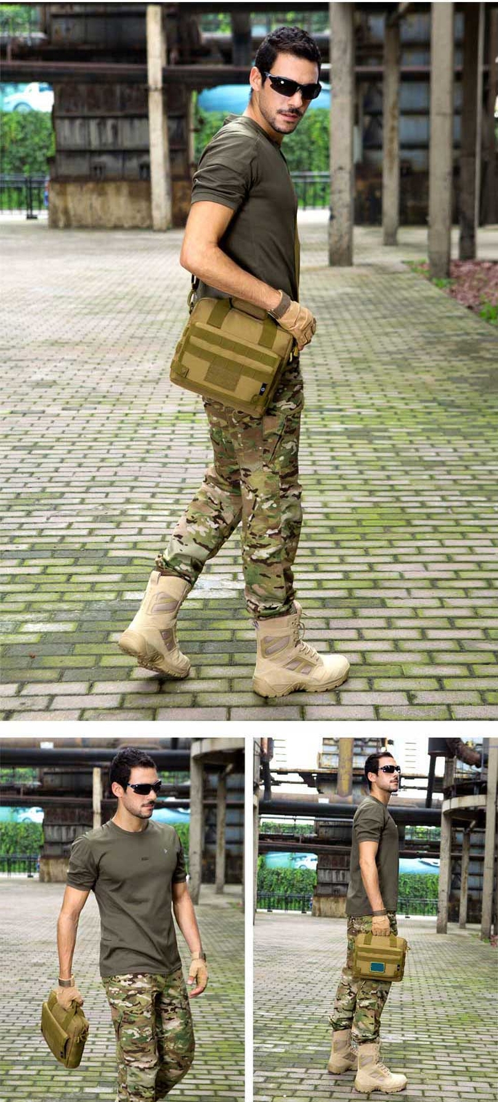 Men Tactical Tote Handbag Briefcase Laptop Shoulder Bag CrossBody Messenger Pack