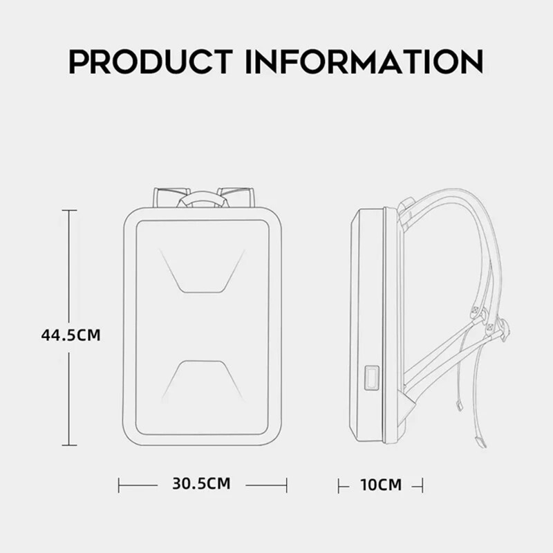 BANGE Hard Shell Backpack Men Anti-thief Business Backpacks 15.6″ Laptop Backpac