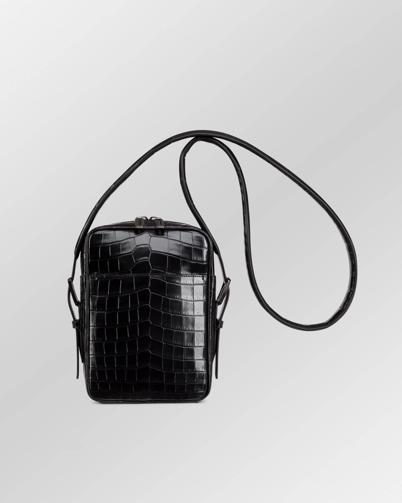 Stefano Ricci Matted crocodile messenger bag