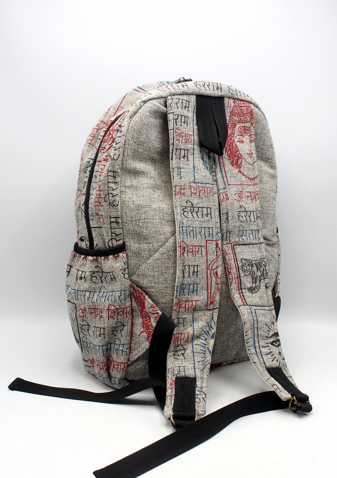 Hare Ram Hare Print Buddha Rucksack