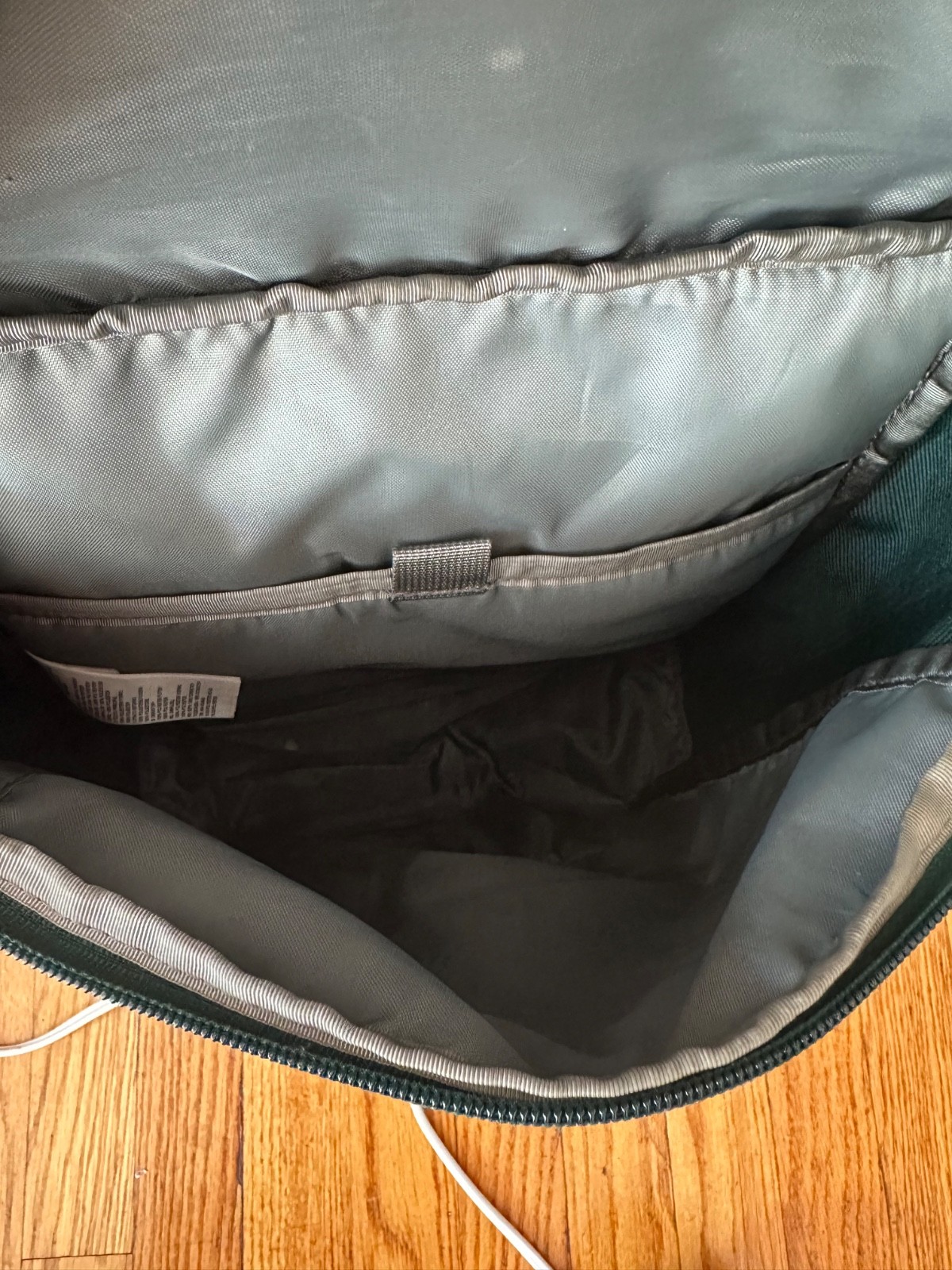 The North Face Top Loader Backpack Laptop Bag Forest Green and Red