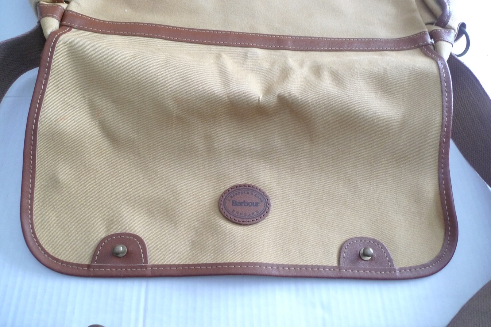 BARBOUR- B730 CHEVIOT COTTON CANVAS BAG -WITH LINER- MADE IN ENGLAND