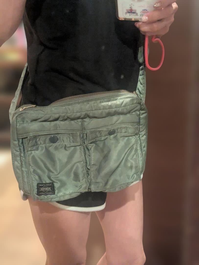 PORTER Yoshida Tanker 2Layer Shoulder bag sage green Made in Japan Authentic