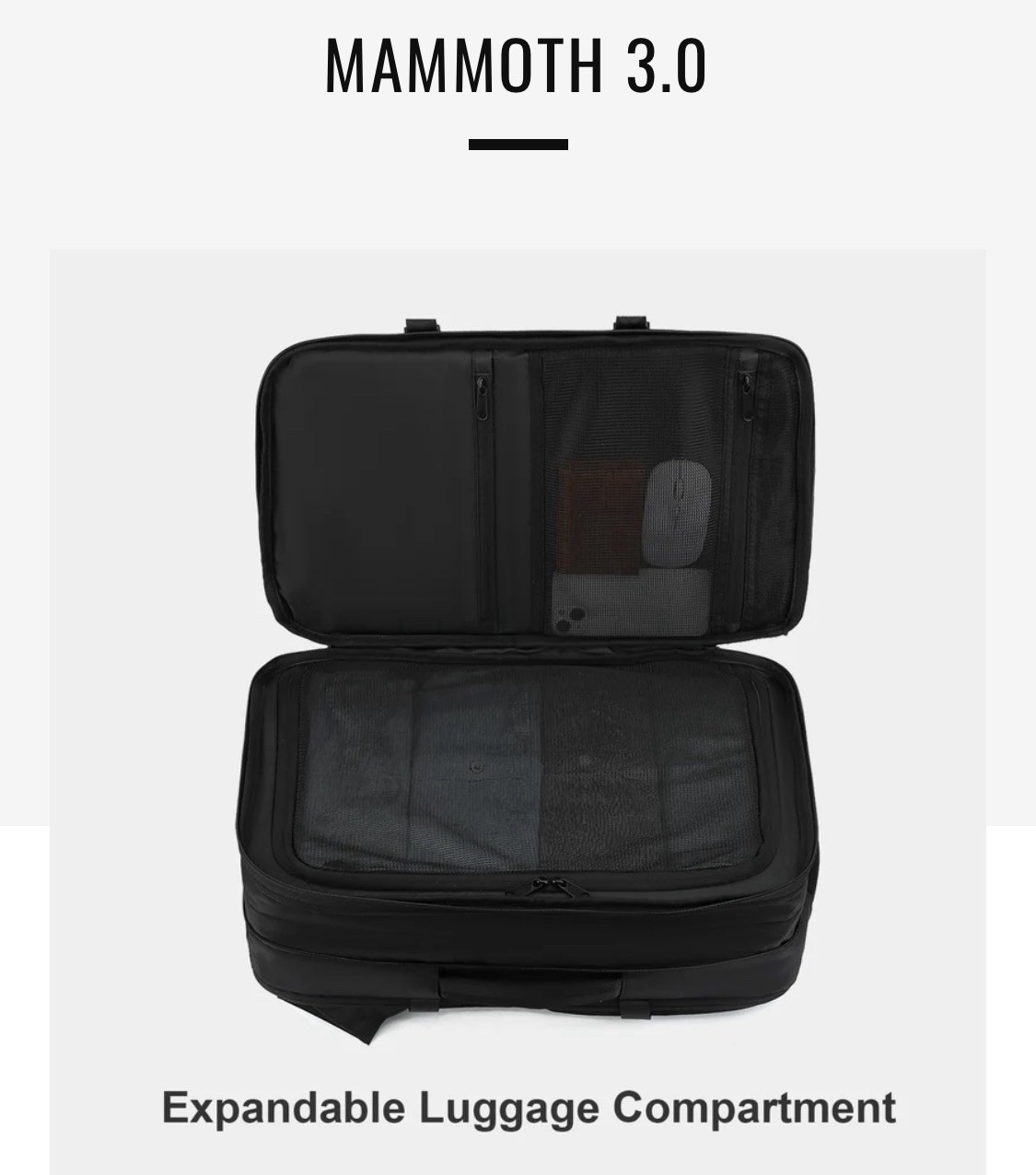 Ace High Backpack Mammoth 3.0 Black Laptop Travel Adobe Acrobat NEW
