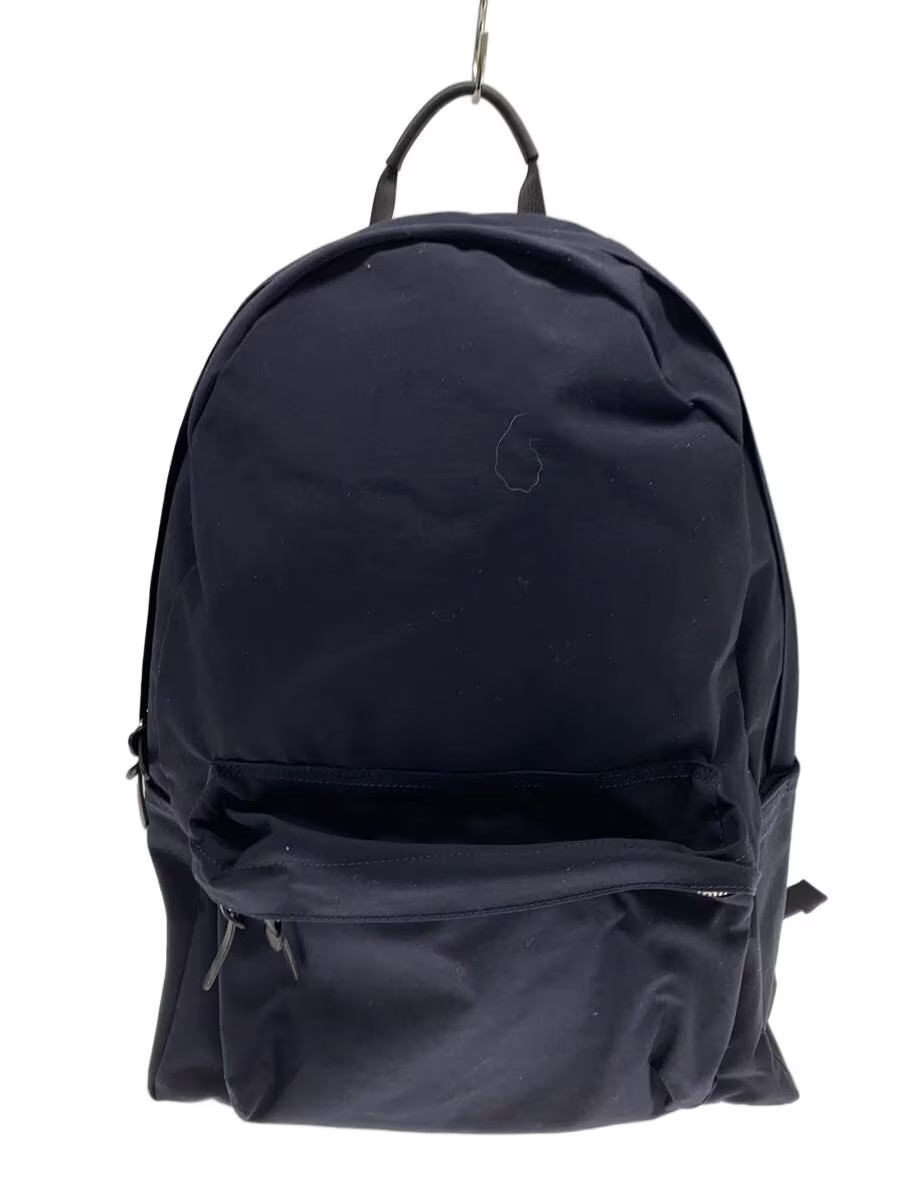 STANDARD SUPPLY Backpack, Cotton, Navy (Plain), Leather Back Panel